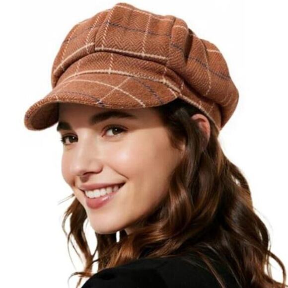 Newsboy Hats Classic Retro Beret Cap with Adjustable Drawstring, Baker Boy Hat main image 4